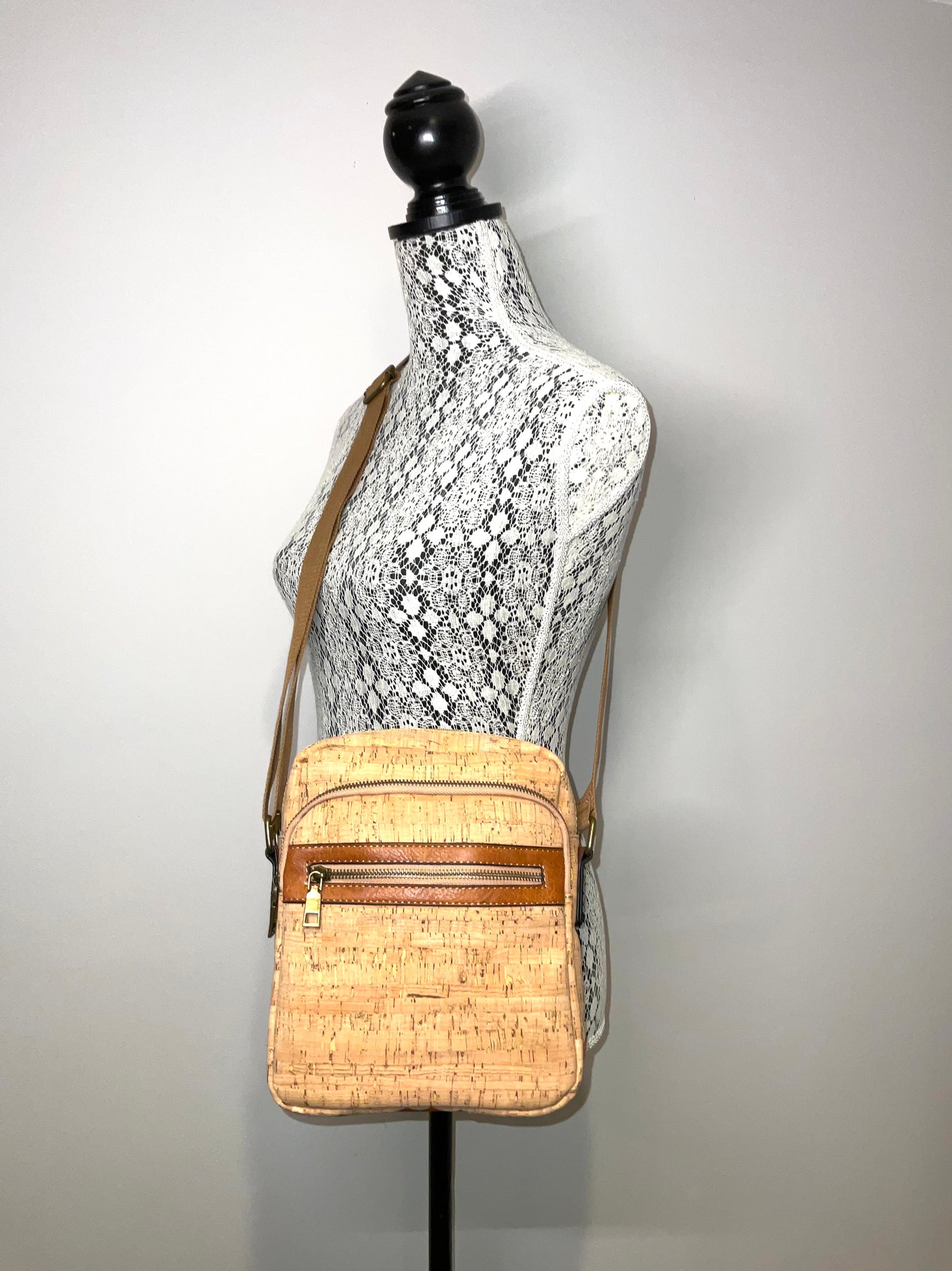 Carrie - Cork Cross Body Purse - Natural