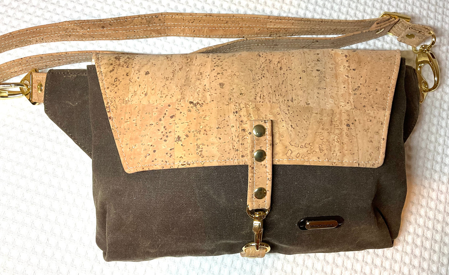 Haralson Hip Bag - Cork/Waxed Canvas