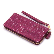 Cork Zippered Wallet with Wrist Strap