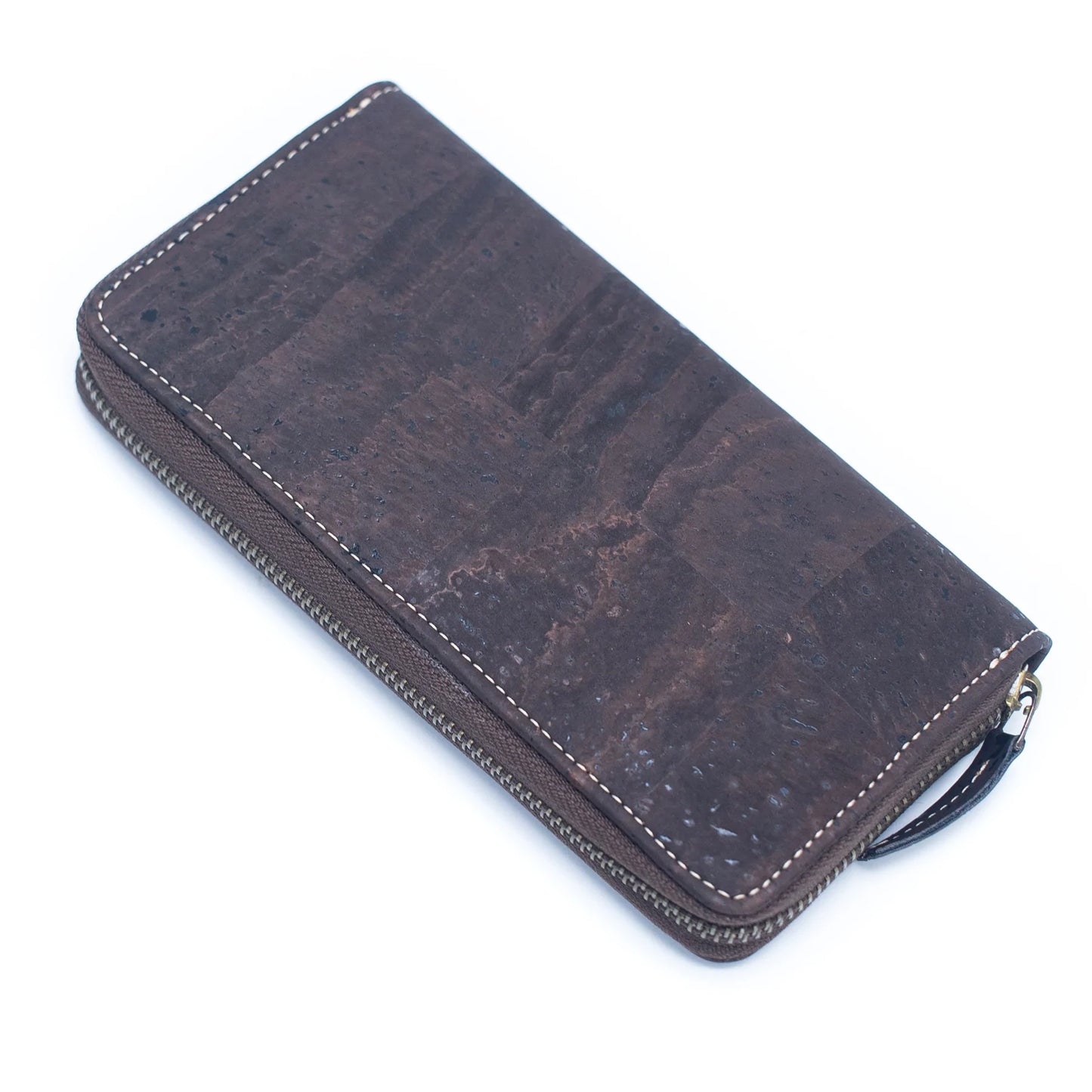 Women's Slim Zipper Cork Wallet