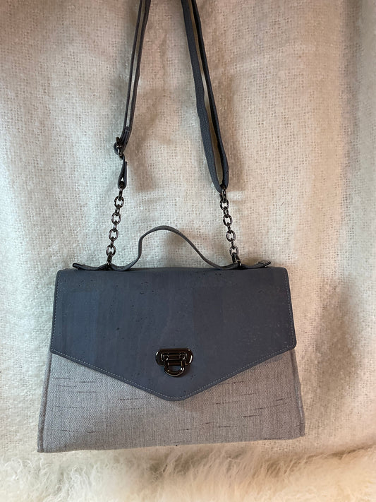 Laney Jane Bag - Grey/Cork Front Flap