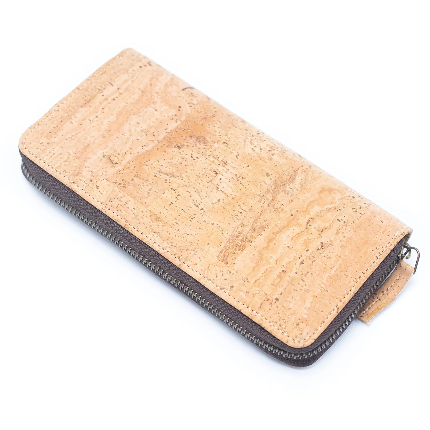 Women's Slim Zipper Cork Wallet