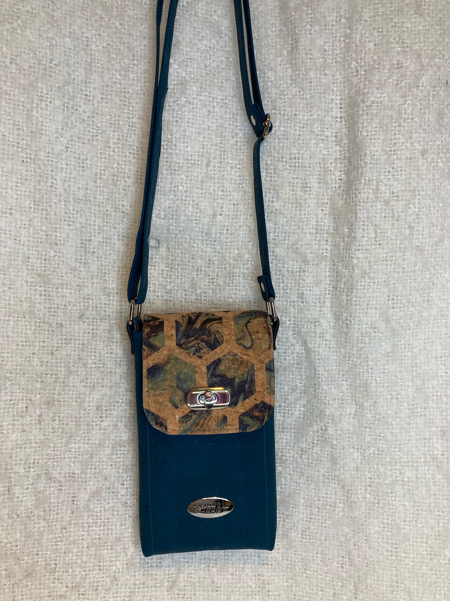 Mighty Mini Crossbody - Cork Teal