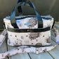 Weekend Bag & Clutch -Bees, Embossed Vegan Leather