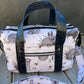 Weekend Bag & Clutch -Bees, Embossed Vegan Leather