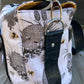 Weekend Bag & Clutch -Bees, Embossed Vegan Leather