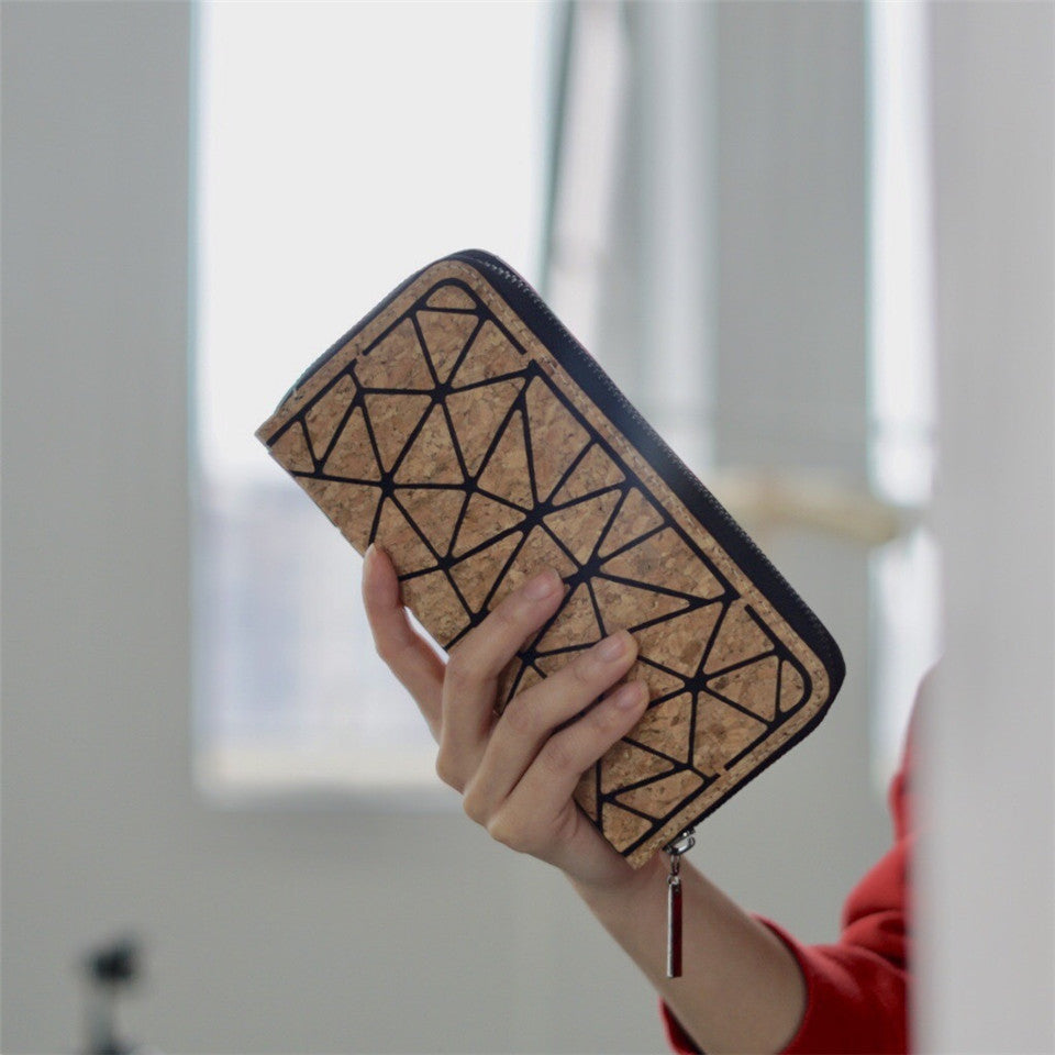 Laser Cut Cork Women's Zippered Wallet