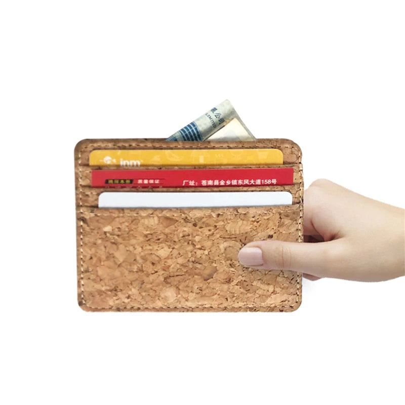 Men's and Women's Natural Cork Card Slot Holders