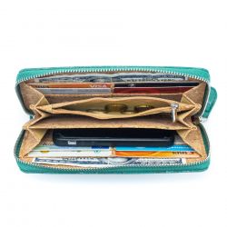 Cork Zippered Wallet with Wrist Strap